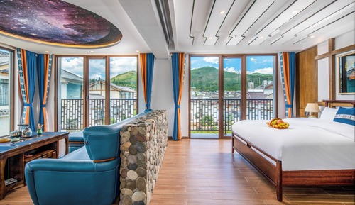 Suite estudio estándar, 1 cama de matrimonio, fumadores, vistas a la colina