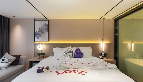 Habitación romántica doble, vistas a la ciudad