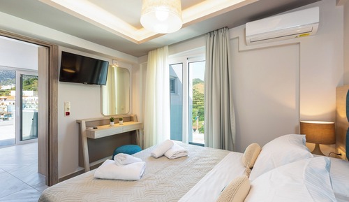Suite familiar, 2 habitaciones, bañera de hidromasaje, vistas al mar