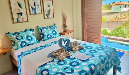 Habitación Deluxe con 2 camas individuales, piscina privada, vistas al jardín