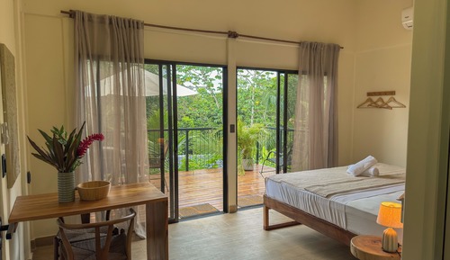 Bungalow Confort, 1 cama de matrimonio grande, vistas al jardín