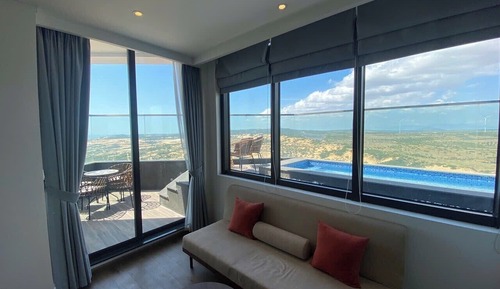 Suite panorámica, 1 habitación, piscina privada, vistas parciales al mar
