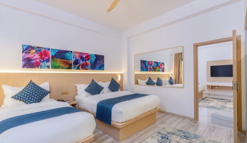 Habitación familiar con 1 cama doble o 2 individuales