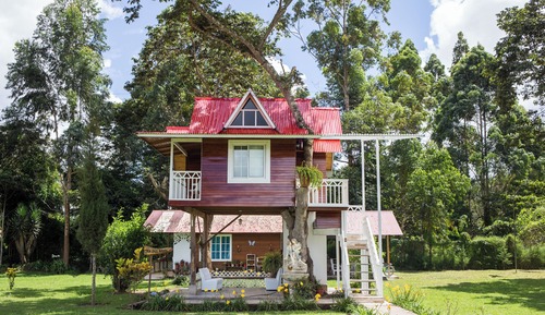 Casa exclusiva en un árbol, vistas al jardín