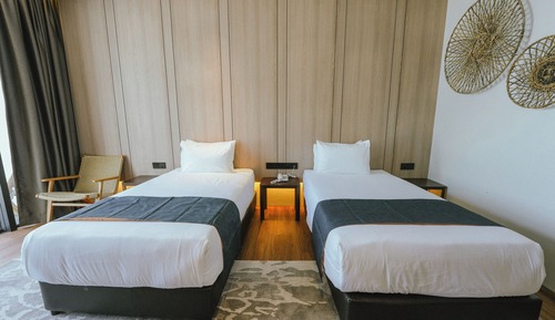 Habitación estándar con 2 camas individuales, vistas al mar