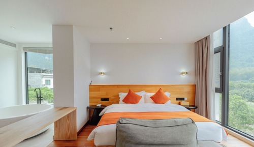 Habitación cuádruple básica, vistas a la colina