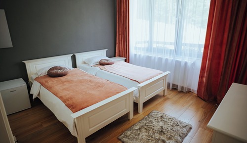 Habitación estándar con 2 camas individuales, balcón, vistas a la montaña