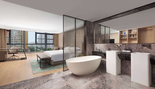 Habitación, 1 cama de matrimonio grande, no fumadores, bañera