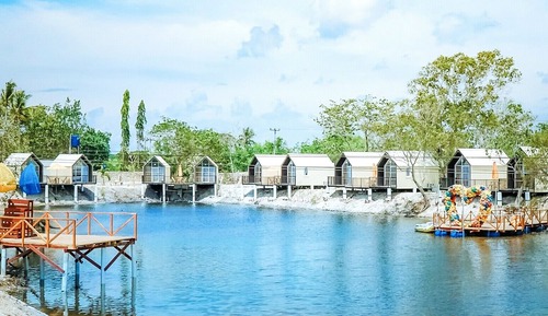 Cabaña, balcón, vistas al lago