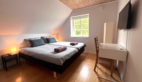 Habitación triple, vistas al jardín