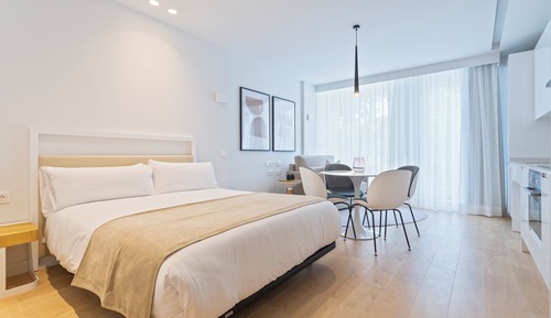 Estudio Grand, accesible en silla de ruedas, vistas a la ciudad