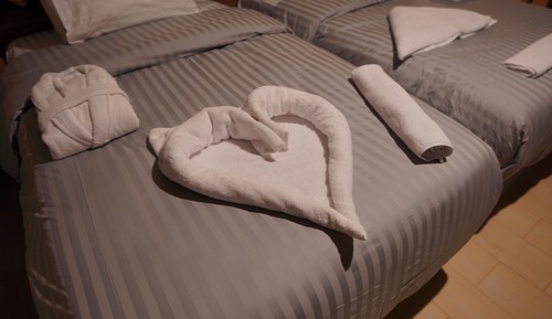 Habitación básica con 1 cama doble o 2 individuales, balcón, vistas a la montaña