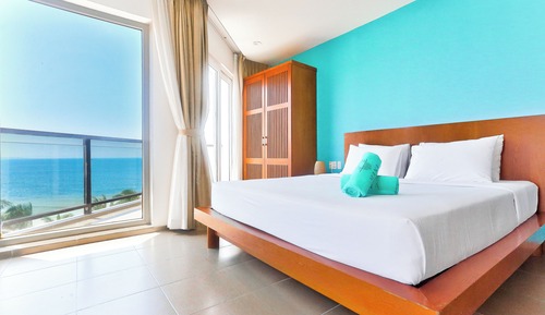 Habitación Deluxe doble, balcón, vistas al mar