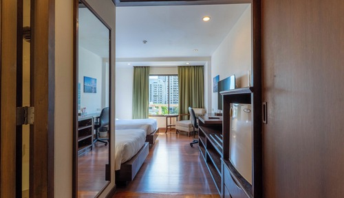 Habitación Deluxe con 2 camas individuales, vistas al jardín