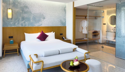 Habitación Deluxe, 1 cama de matrimonio grande, acceso a la piscina