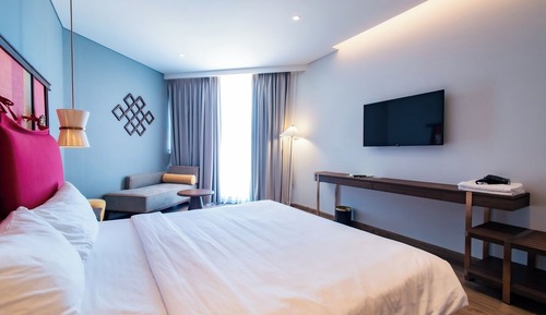 Habitación Premium, 1 cama de matrimonio grande, vistas parciales al mar, mirando al mar