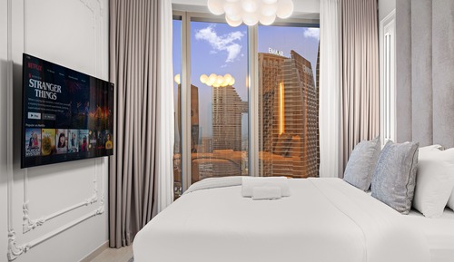 Apartamento de lujo, 2 habitaciones, piscina privada, vistas a la ciudad