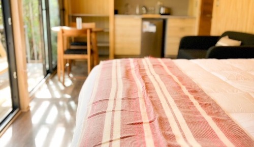 Cabaña Confort, 1 habitación, terraza, vistas al jardín
