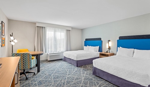 Habitación, 2 camas de matrimonio, accesible para personas con discapacidad, bañera