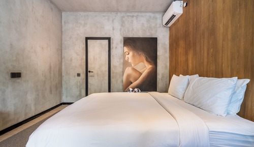 Estudio estándar, 1 cama de matrimonio grande, terraza