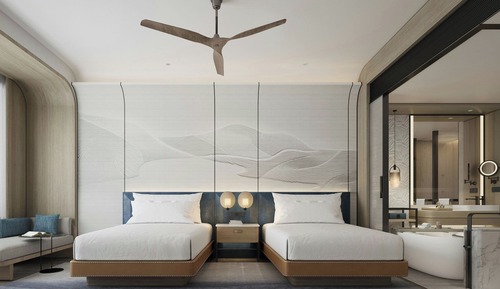Habitación Deluxe, 2 camas dobles, balcón, vistas al mar