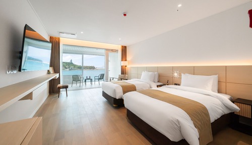 Habitación Deluxe con 2 camas individuales, vistas al mar