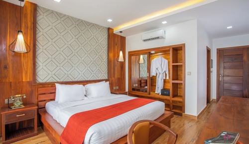 Estudio Deluxe, 1 cama de matrimonio grande, balcón