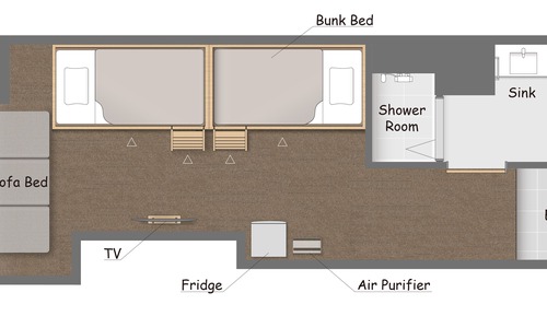 Habitación, 5 habitaciones, no fumadores