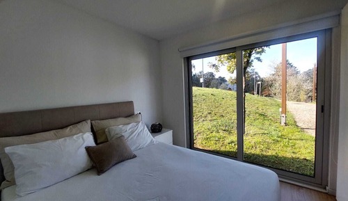 Bungalow estándar, 1 cama doble con sofá cama, balcón, vistas al río