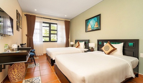 Habitación Deluxe con 2 camas individuales, vistas al patio