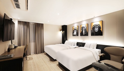 Habitación Deluxe con 2 camas individuales, vistas a la ciudad