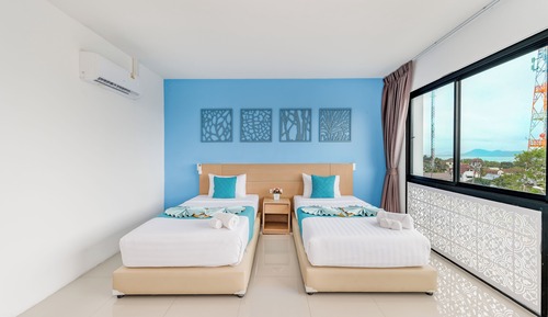 Habitación Deluxe con 1 cama doble o 2 individuales, vistas al mar