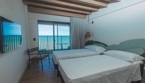 Habitación estándar, 2 camas individuales, balcón, vistas al mar