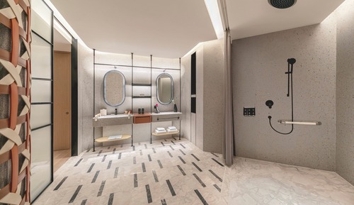 Habitación estándar, 2 camas dobles, accesible para personas con discapacidad