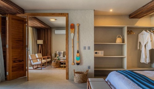 Habitación Deluxe doble, 1 cama de matrimonio grande con sofá cama, piscina privada