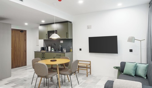 Estudio, 1 cama doble con sofá cama