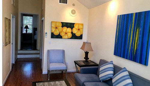 Suite superior, 2 camas de matrimonio, vistas a la piscina, en la zona del jardín