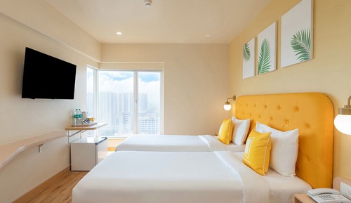 Habitación estándar con 2 camas individuales, vistas a la ciudad