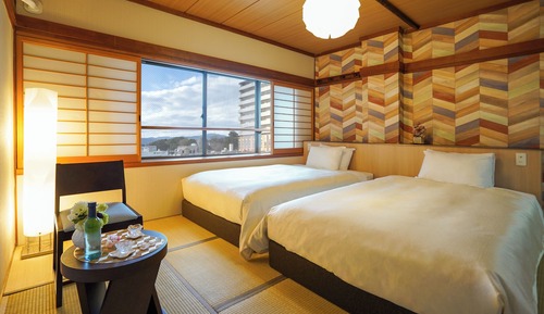 Habitación con 2 camas individuales, no fumadores (Renovated, Japanese-Style)