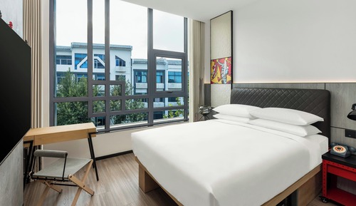 Habitación estándar, 1 cama de matrimonio, vistas a la ciudad