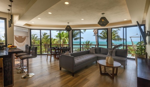 Suite panorámica, 2 habitaciones, vistas al mar, frente a la playa