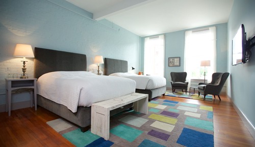 Habitación Premier, 2 camas de matrimonio, accesible para personas con discapacidad