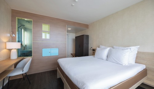 Habitación Deluxe doble, 1 cama de matrimonio grande, bañera, vistas al mar
