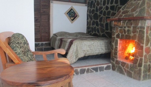 Habitación romántica, 1 cama doble, chimenea, vistas al lago