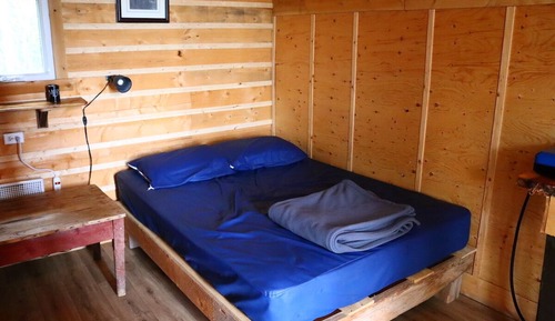 Cabaña, 1 cama doble con sofá cama, cocina básica, vistas parciales al mar (Le Boréale)