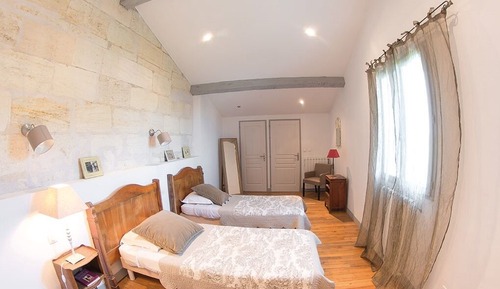 Habitación con 1 cama doble o 2 individuales, baño privado