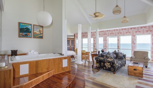 Ático de lujo, 1 cama de matrimonio grande, chimenea, vistas a la bahía (Jacuzzi Hang5)