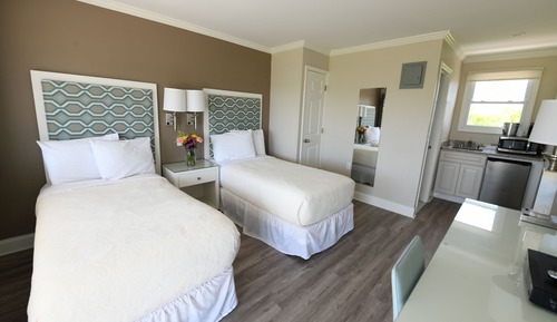 Habitación con 2 camas individuales, 2 camas individuales, balcón, vistas a la bahía