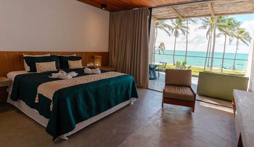 Casa Confort, balcón, vistas a la playa