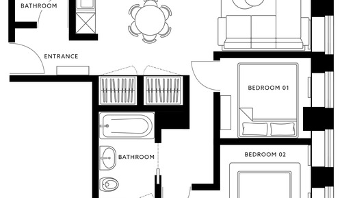 Apartamento superior, 2 habitaciones, no fumadores